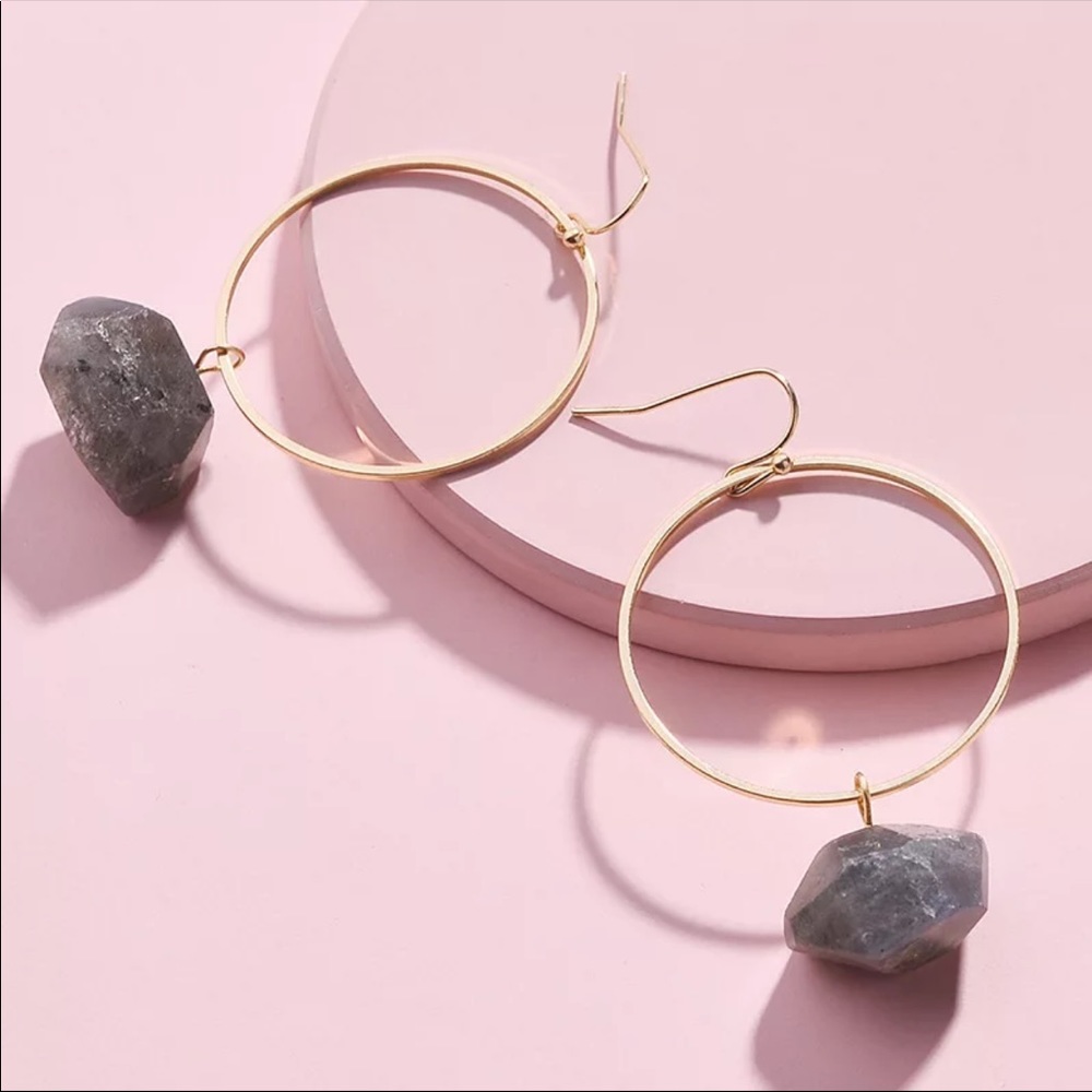 FP Smokey Quartz FP Hoop Earrings